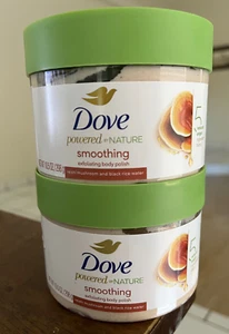 2 Dove Powered By Nature Smoothing Body Polish Exfoliating 5 Natural Origin PN - Picture 1 of 5