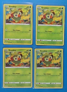 4x Grookey 011/072 Pokemon card Shining Fates common NM - Picture 1 of 1