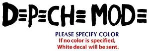 Depeche Mode #4 Metall Musik Rock Band JDM Vinyl Aufkleber Aufkleber Auto Fenster Wand 8" - Bild 1 von 3