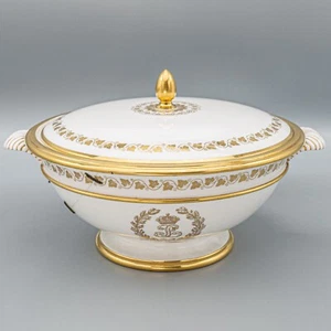 REPAIRED Louis Philippe Sevres Service Des Princes Covered Vegetable Bowl Dish - Picture 1 of 20