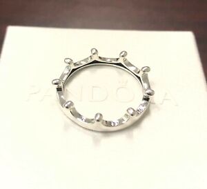 Pandora Polished Crown, Ring #198599C00 +HINGED BOX & POLISH CLOTH~Choose Size
