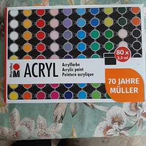 Marabu Acrylmalset, 2 Bildrahmen, 5 Pinsel, 1 Tube Acrylic - Bild 1 von 5