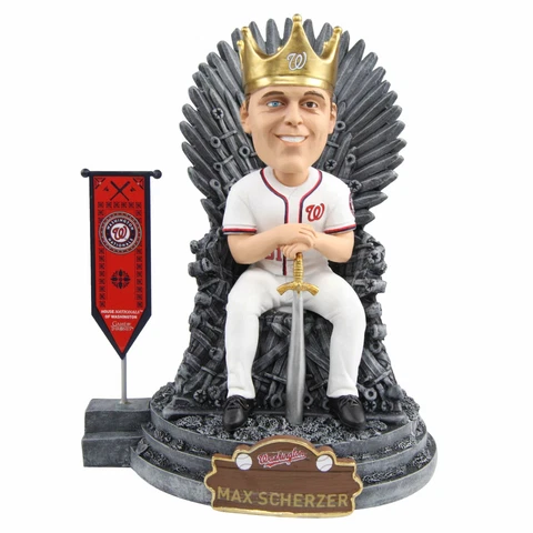 Max Scherzer Washington Nationals Game of Thrones Iron Throne GOT Bobblehead MLB Cover