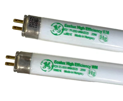 2 of F21T5/850/WM/ECO 20W T5 34" Daylight 5000K Fluorescent Light Bulb GE 71640 - Image 1 of 3