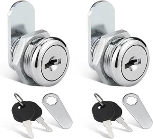 Truck Tool Box Locks, 2-Pack 5/8" Cylinder Key Alike Cam Lock Replacement Kit fo - Picture 1 of 12