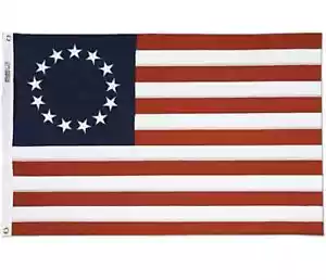 ANNIN 2' x 3' BETSY ROSS U.S.A. Flag Nyl-Glo nylon embroidery NOB VTG 🏅 - Picture 1 of 7
