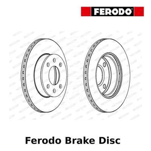 Ferodo Front Brake Disc (Pair) - 241mm, Vented, Coated - DDF1268C - OE Quality - Picture 1 of 2