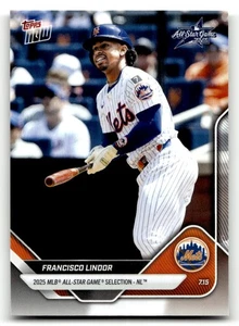 2025 Topps Now MLB All-Star Game Francisco Lindor #ASG-FL New York Mets - Picture 1 of 2
