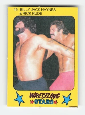 Monty Gum Wrestling Stars #45 1986 Billy Jack Haynes/Rick Rude excelente Foto 1 de 2