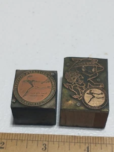 zwei alte FTD Buchdruck Druckstöcke - Bild 1 von 8