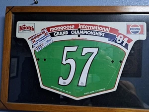 VINTAGE Mongoose Race Plate, Old School Mongoose Bmx - Picture 1 of 5