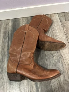 Stivali western cowboy Tony Lama 5084 da uomo taglia 11,5 D in pelle marrone - Foto 1 di 14