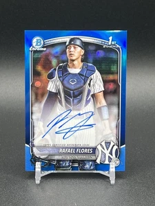 Rafael Flores 2025 Bowman Chrome Prospects Auto #BCP-34 True Blue Refractor/150 - Imagen 1 de 2