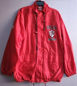 Vintage Indiana Hoosiers Jacke Herren Large Rot NCAA Basketball Windbreaker 90s - Bild 1 von 9