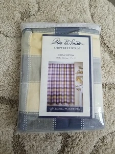 Park B Smith Churchill Patchwork 100% Cotton Shower Curtain 72" x 72" $40 Value - Picture 1 of 2