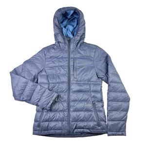 Oakley Womens Small Blue Hooded Full Zip Down Insulated Puffer Jacket - Picture 1 of 8