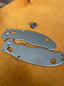 Flytanium Spyderco Manix 2 Scales, Titan, Griffschalen + Ball Cage Lock, blue - Bild 1 von 4