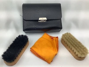 Vintage Shoe Shine Kit Leather Case England TAW230716/WWC - Picture 1 of 7