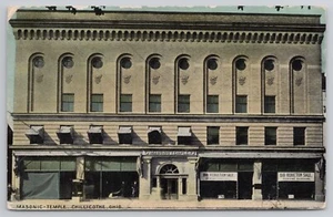 Freimaurer Tempelbau Chillicothe Ohio OH 1913 Postkarte Freimaurer - Bild 1 von 2