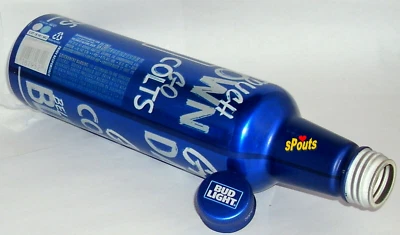 EMPTY ALUMINUM BOTTLE 2021 INDIANAPOLIS COLTS BUD NFL BEER FOOTBALL IN HORSESHOE - Imagem 1 de 4