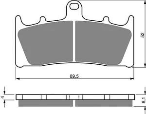 Brake Disc Pads Front L/H Goldfren for 1997 Suzuki GSX-R 750 V (SRAD) (L/C) - Picture 1 of 2