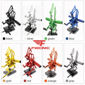 Para GSXR1000 2000-2004 GSXR600 GSXR750 CNC Trasero Reposapiés Pedales GP - Imagen 1 de 19