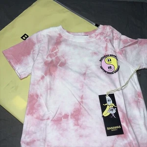 Bananas Monkey T-shirt Pink Tie Dye Youth Size 6/M - Picture 1 of 3