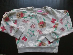 JoJo Siwa Girl's Christmas Ugly Sweater Fleece Pullover Sweatshirt(S 6/6x) ~ GUC - Picture 1 of 5