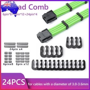 24pcs 6/8/24 Pin Cable Comb Organizer Clamp for 3.0-3.6mm PC Power Cables Wiring - Afbeelding 1 van 13