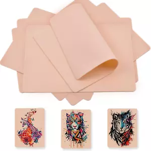 10x Tattoo Übungshaut doppelseitig Profi Kunsthaut für Tattoo Schablonen 20x15cm - Bild 1 von 10