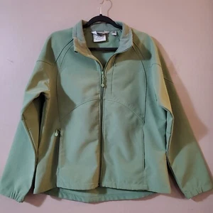 Black Diamond Womens Soft Shell Jacket Size XL Green Zip Front Fleece Lined - Picture 1 of 14
