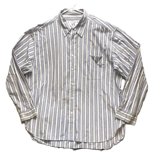 Armani Exchange Shirt Adult Large Blue Striped Button Up Casual Pocket A/X Mens - Picture 1 of 8