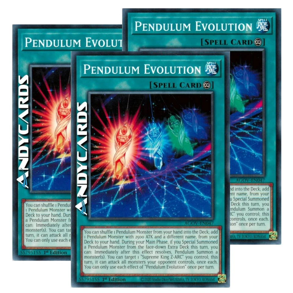 3x PENDULUM EVOLUTION (Evoluzione Pendulum) • Comune • AGOV EN047 • 1Ed • Yugioh - Immagine 1 di 1
