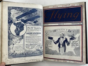 Flying Aviation airplanes mag. 1921 Feb- July 6 issues w/ covers & ads rare book - Picture 1 of 24