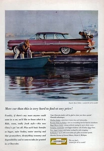 Chevy Impala 1959 sedán deportivo anuncio original impreso en color - Imagen 1 de 1