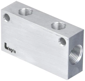 Parker (3313 13 17 02) anodizado BSPP/BSPP doble colector en línea hembra - Imagen 1 de 7