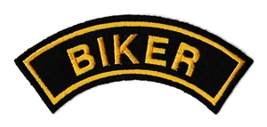 Patche écusson biker motard inscription insigne thermocollant patch - Picture 1 of 2