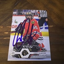 Corey Crawford Signed Card