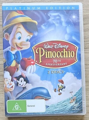 # Pinocchio 70th Anniversary Platinum Edition (Ref:1) ~ DVD ~ Region 4 ~ PAL - Image 1 of 4