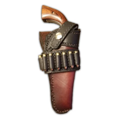 Cowboy style holster for NAA Earl with 4 inch barrel..with ammo loops Foto 1 de 4