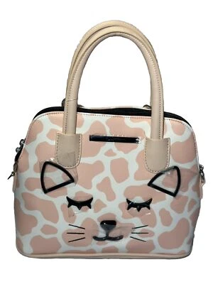 NEW Luv Betsey Johnson Crossbody • Cat Domed Satchel in Blush Print - Image 1 of 4