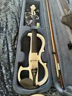 Cecilio 4/4 CEVN-2BL Electric/Silent Violin with Ebony Fittings in White