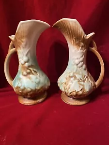 Vintage McCoy Pottery Pitcher Green Brown Leaves & Berries - Picture 1 of 6