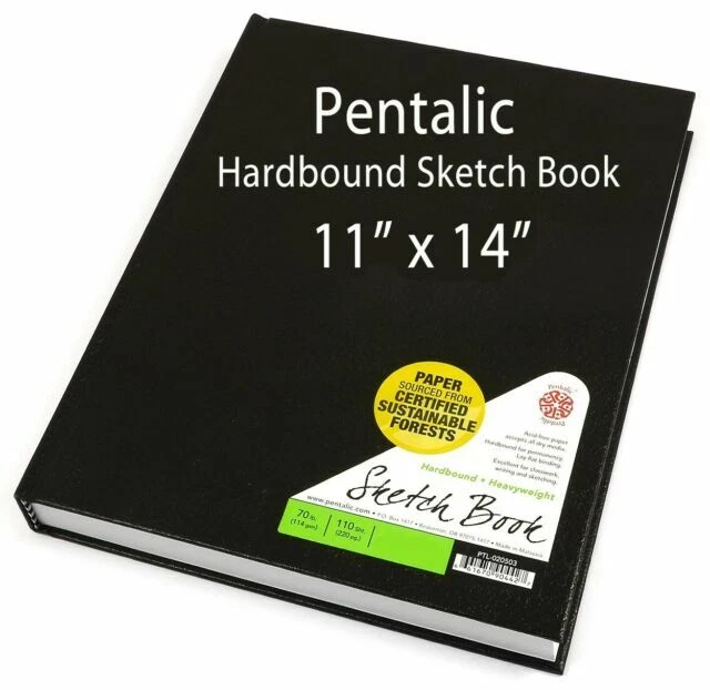 Pentalic Sketch Book Hardbound 11inch by 14inch