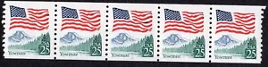 Scott #2280a Flag Over Yosemite Plate # Coil (PNC) of 5 Stamps - MNH P#11 - Picture 1 of 2