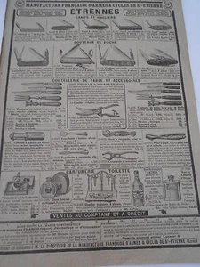 Publicité Ancienne 1927 Articles Etrennes Canifs Coutellerie Parfumerie - Picture 1 of 1