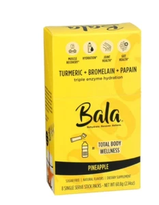 Bala Triple Enzyme Hydration Pineapple - 8 Stick Packs EXP:07/2025 - Picture 1 of 1