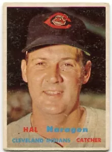 1957 Topps #347 Hal Naragon Cleveland Indians - 4. Serie - Bild 1 von 2