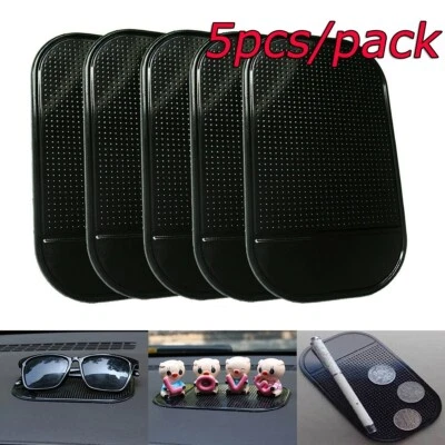 5pcs/pack Anti-Slip Mat Car Dashboard Windshield Anti-Slip Sticky Pad Black - Image 1 of 4