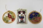 Vintage Stain glass Window Christmas Ornament Lot